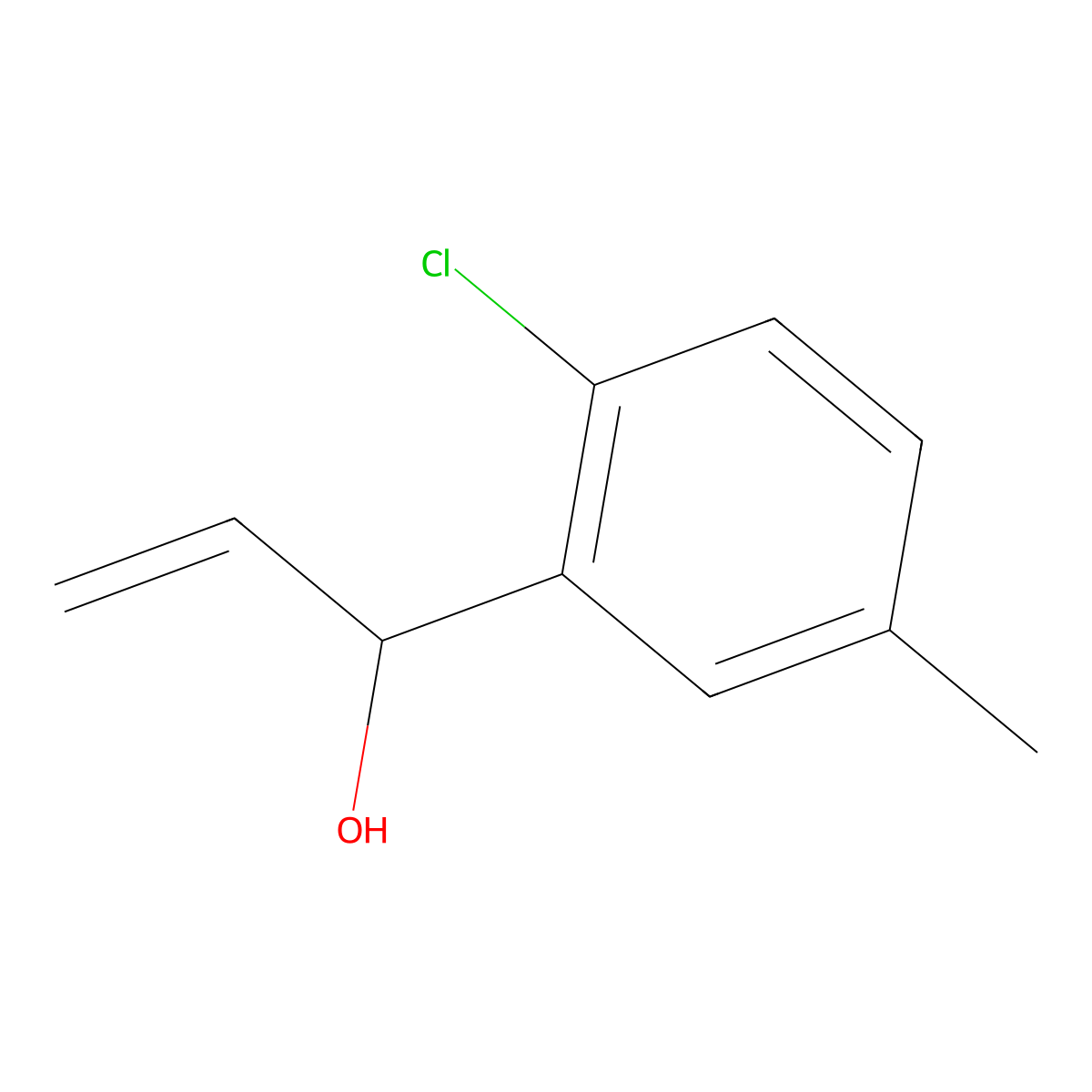 1-(2-Chloro-5-methylphenyl)prop-2-en-1-ol molecular structure, CAS 2228642-46-2