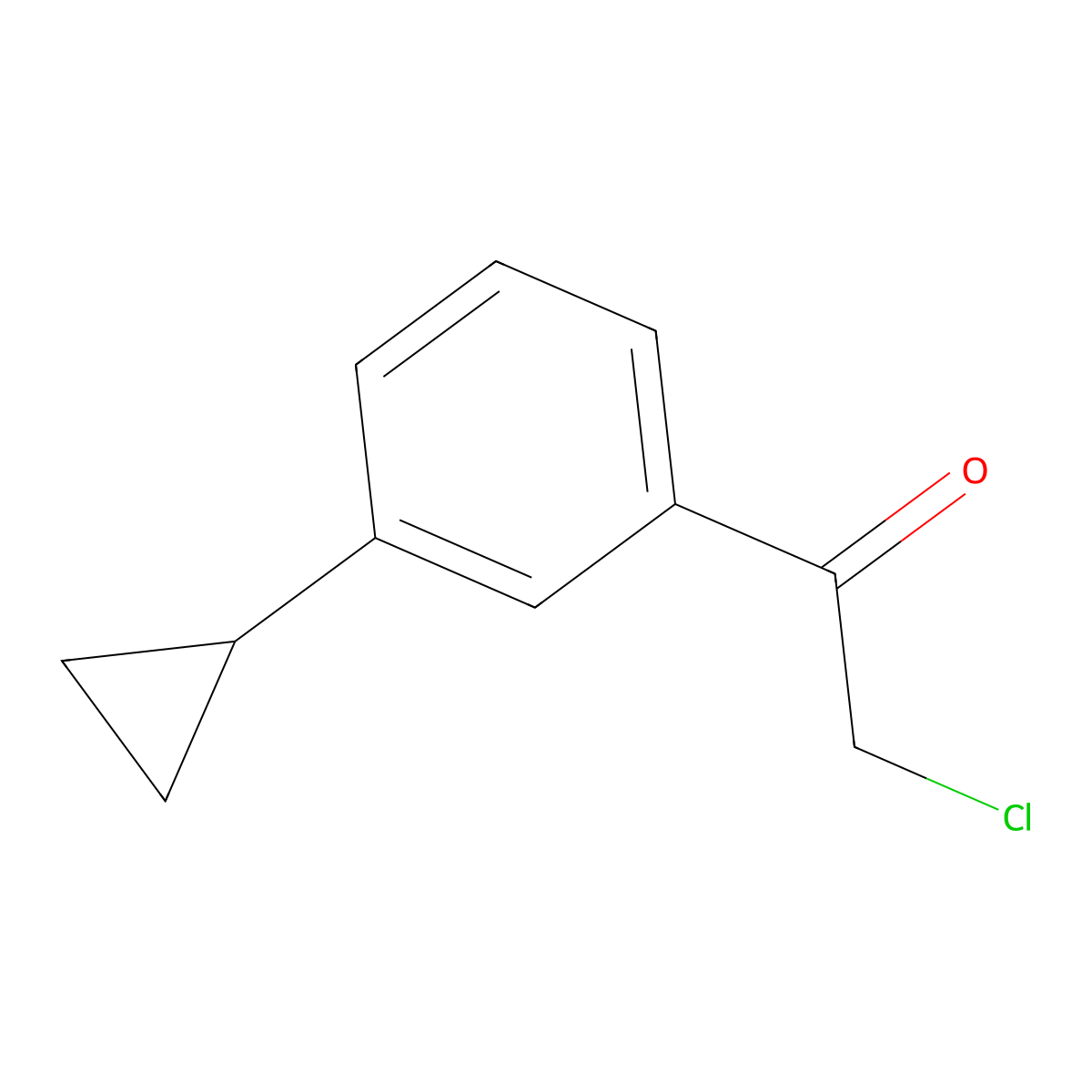 2-Chloro-1-(3-cyclopropylphenyl)ethan-1-one molecular structure, CAS 2228646-94-2