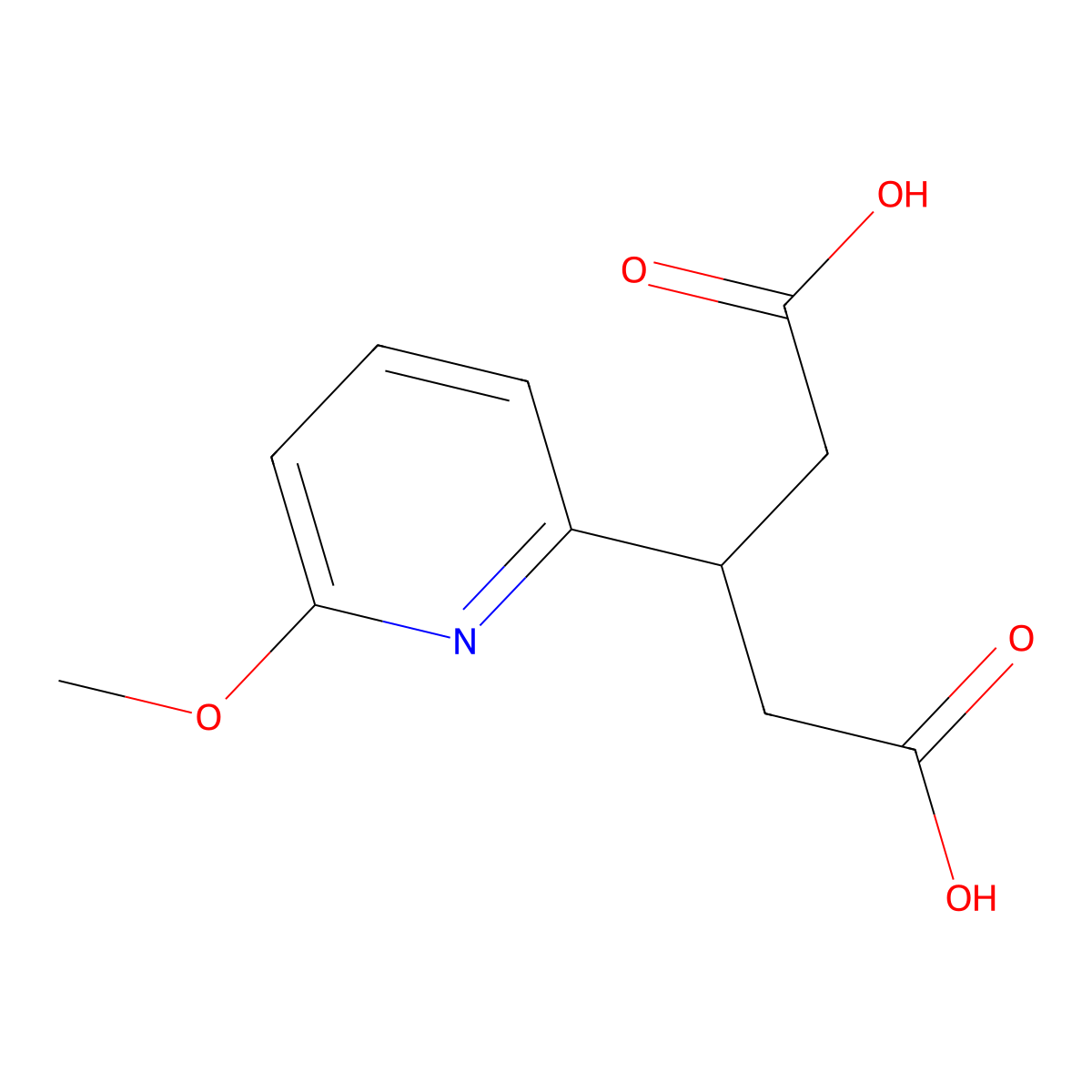 3-(6-Methoxypyridin-2-yl)pentanedioic acid molecular structure, CAS 2228647-68-3