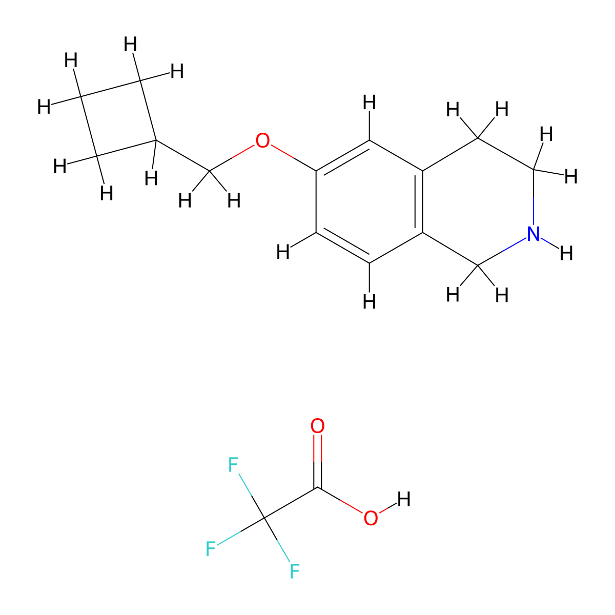 6-(Cyclobutylmethoxy)-1,2,3,4-tetrahydroisoquinoline trifluoroacetic acid molecular structure, CAS 2228650-22-2