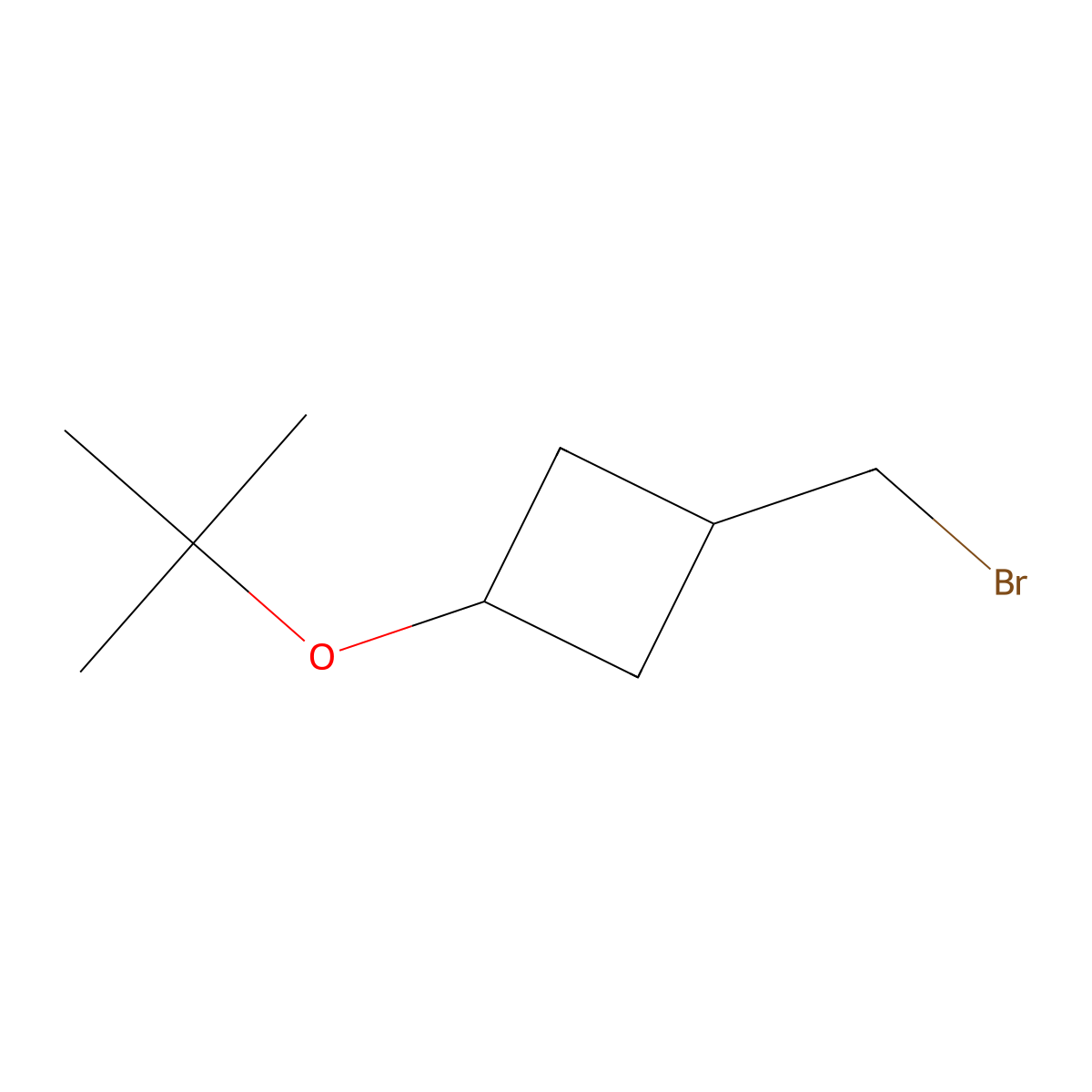(1r,3r)-1-(Bromomethyl)-3-(tert-butoxy)cyclobutane molecular structure, CAS 2228651-53-2