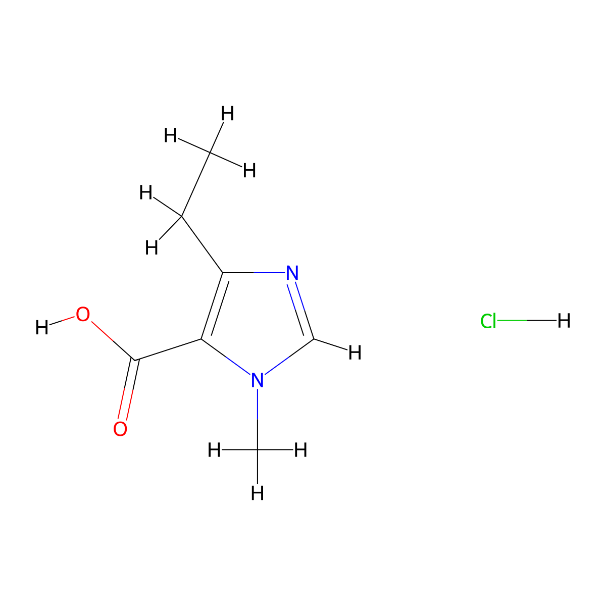 4-Ethyl-1-methyl-1H-imidazole-5-carboxylic acid hydrochloride molecular structure, CAS 2228652-72-8