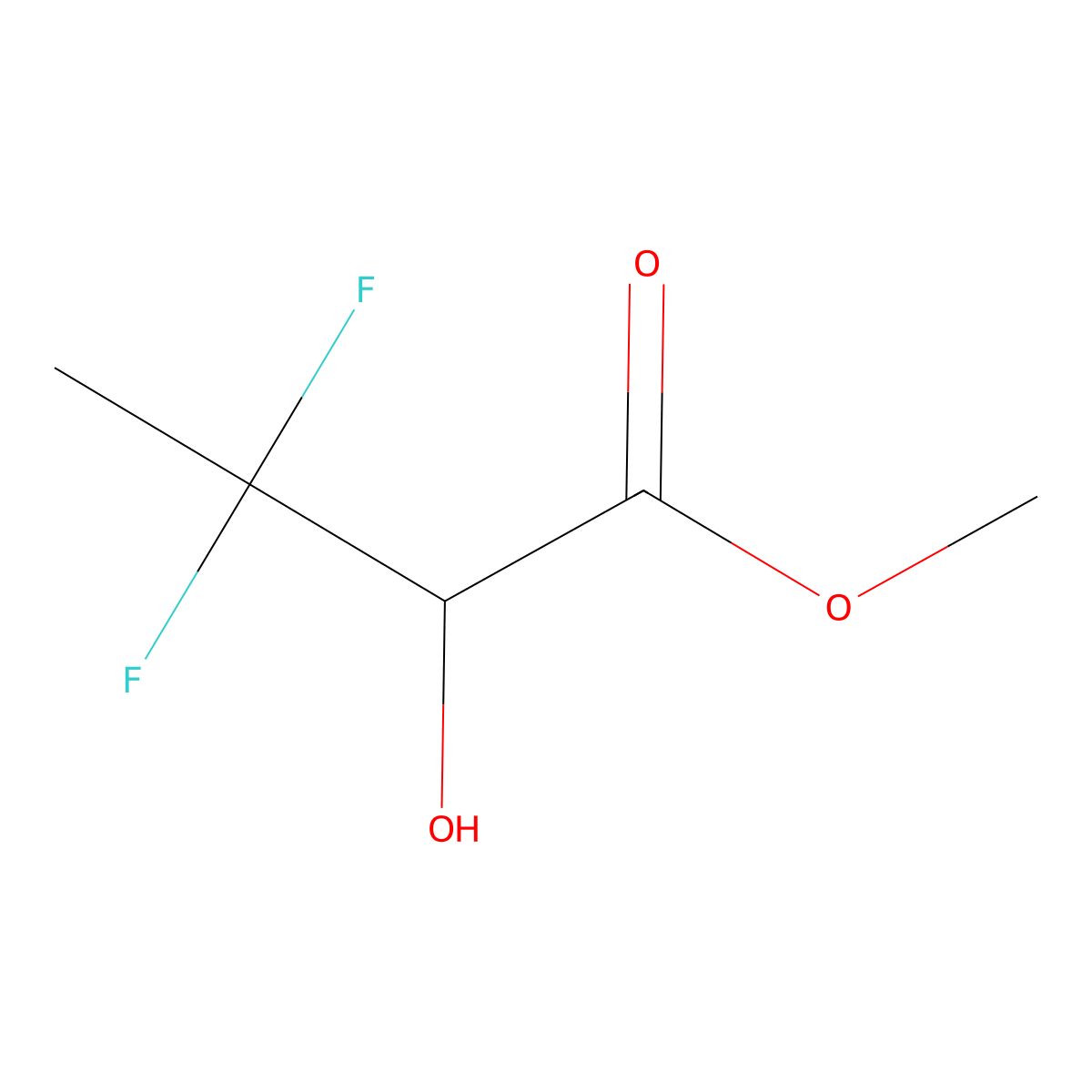 Methyl 3,3-difluoro-2-hydroxybutanoate molecular structure, CAS 2228653-43-6
