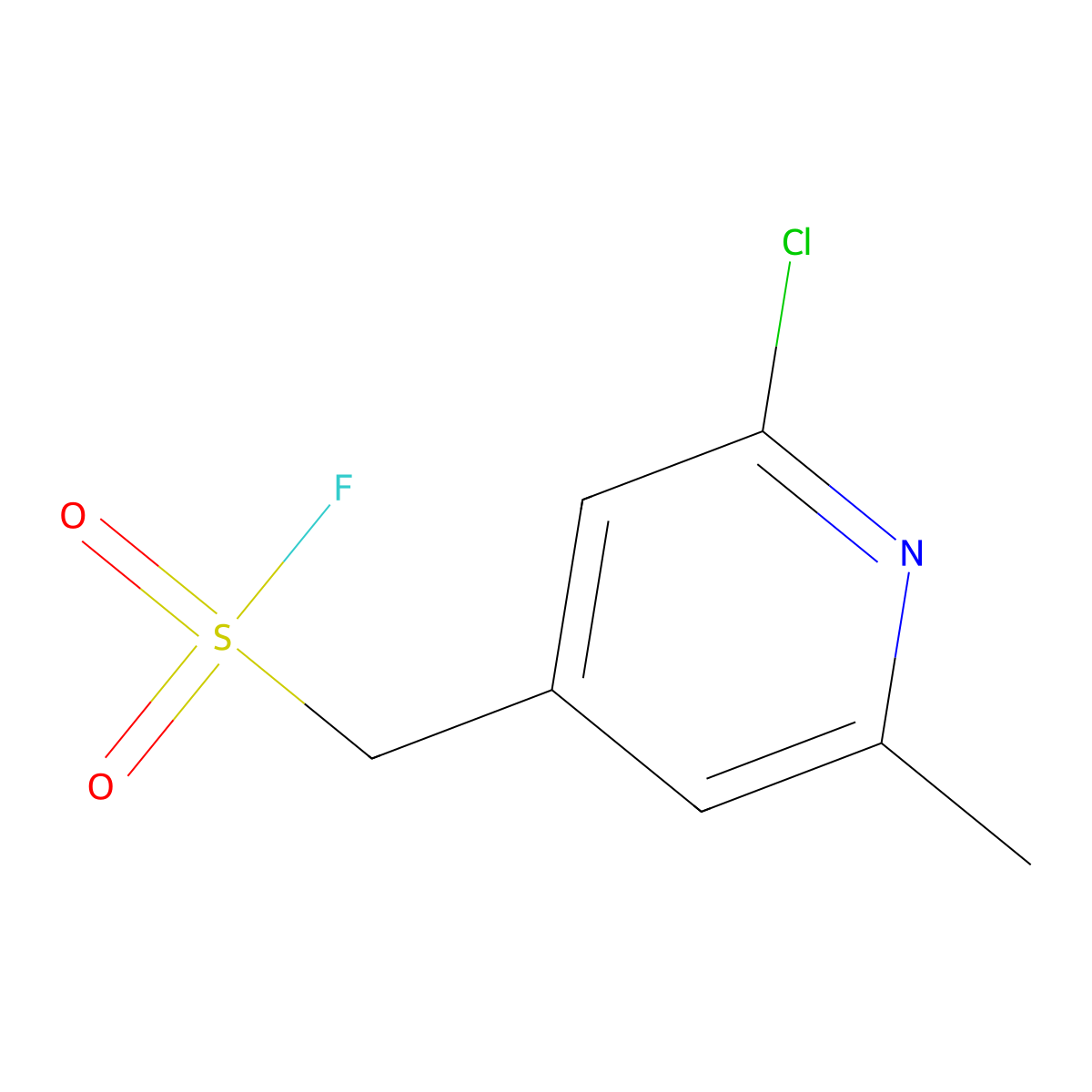 (2-Chloro-6-methylpyridin-4-yl)methanesulfonyl fluoride molecular structure, CAS 2228653-57-2