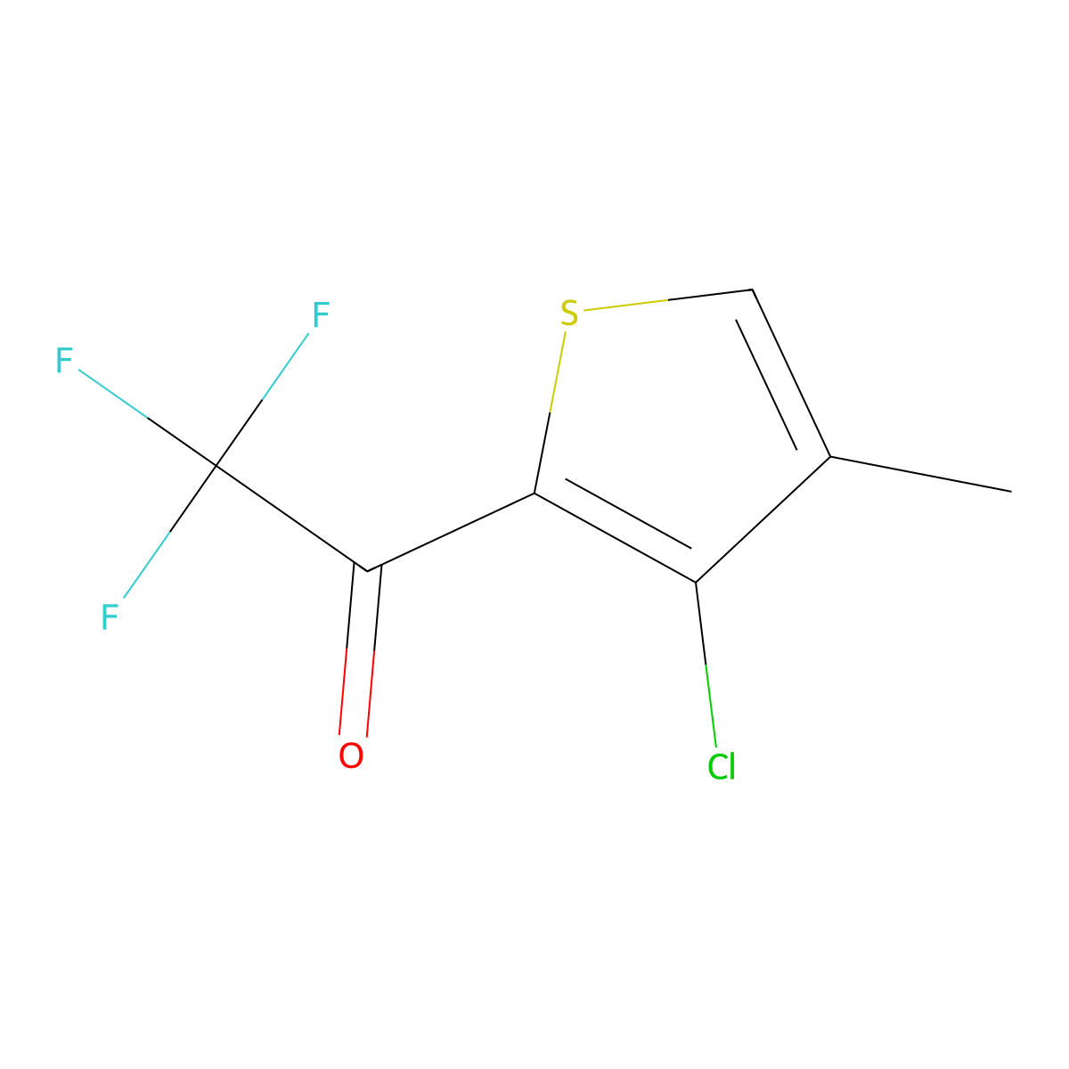 1-(3-Chloro-4-methylthiophen-2-yl)-2,2,2-trifluoroethan-1-one molecular structure, CAS 2228654-98-4