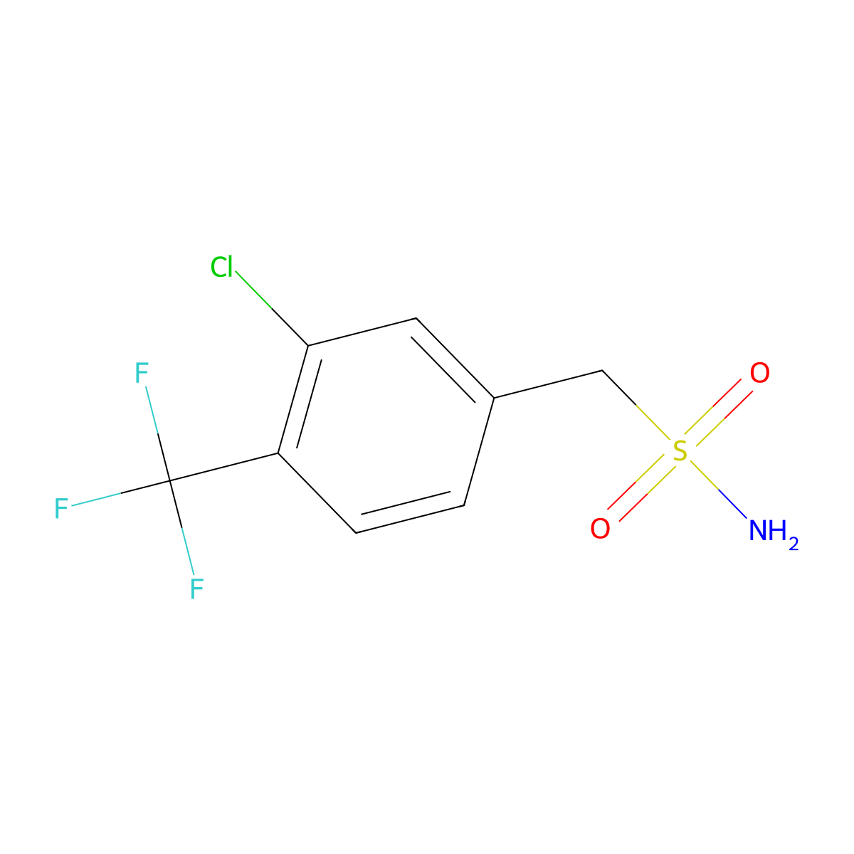 [3-Chloro-4-(trifluoromethyl)phenyl]methanesulfonamide molecular structure, CAS 2228658-42-0