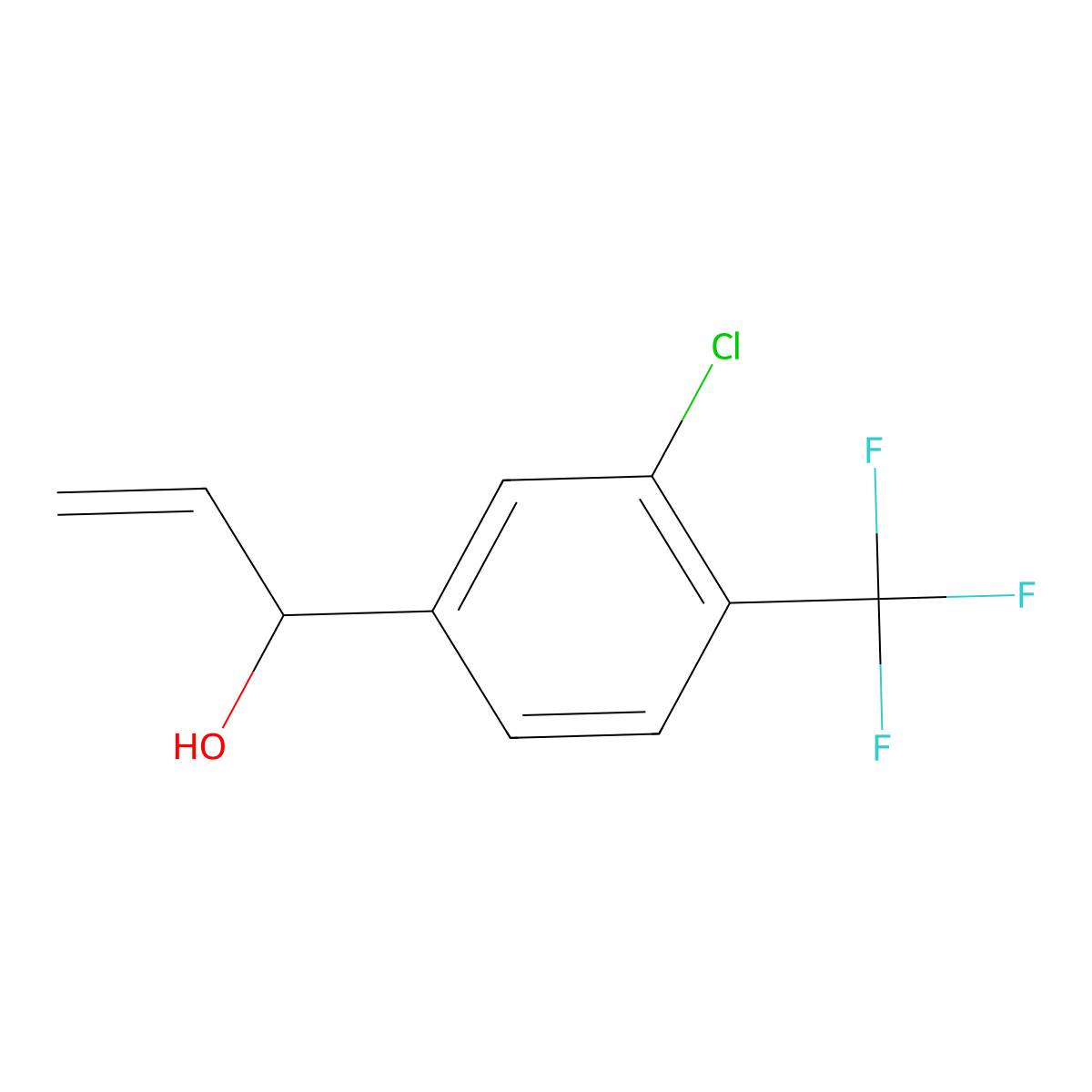1-[3-Chloro-4-(trifluoromethyl)phenyl]prop-2-en-1-ol molecular structure, CAS 2228659-94-5