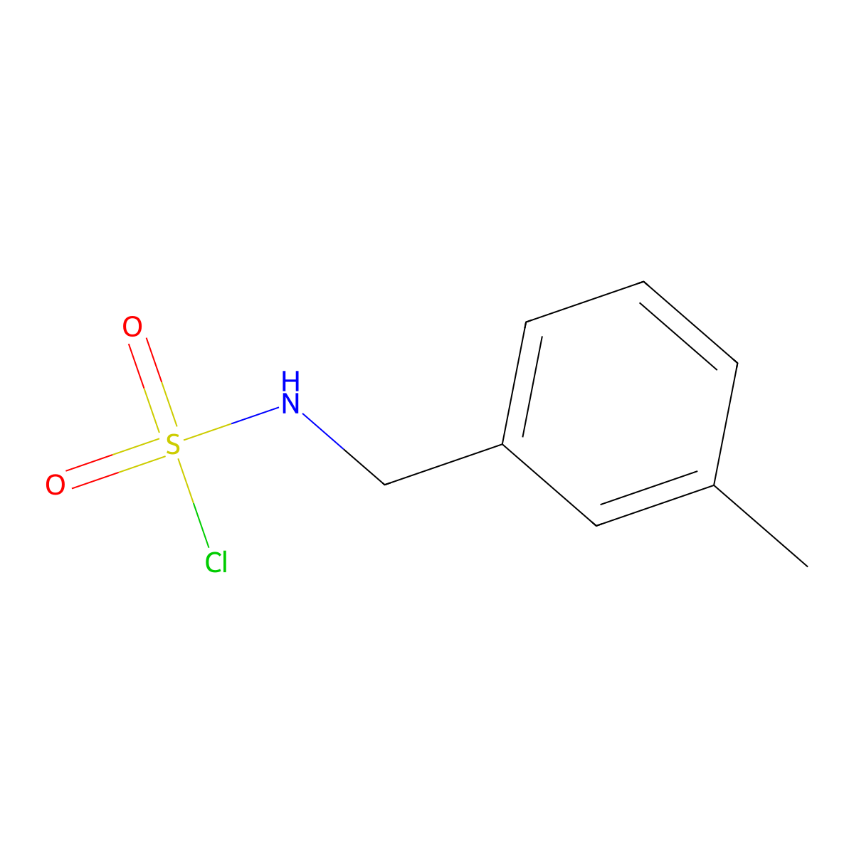 N-[(3-methylphenyl)methyl]sulfamoyl chloride molecular structure, CAS 2228661-96-7