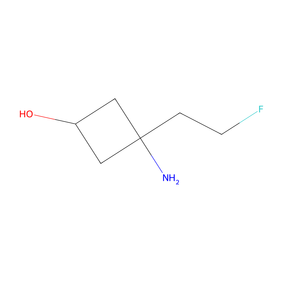 3-Amino-3-(2-fluoroethyl)cyclobutan-1-ol molecular structure, CAS 2228663-50-9