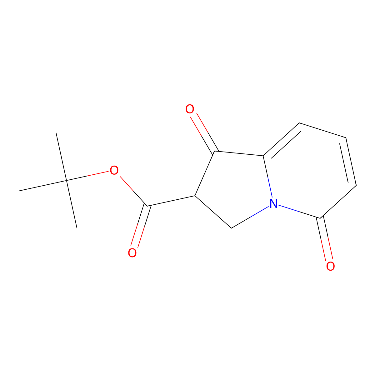 tert-Butyl 1,5-dioxo-1,2,3,5-tetrahydroindolizine-2-carboxylate molecular structure, CAS 2228664-35-3