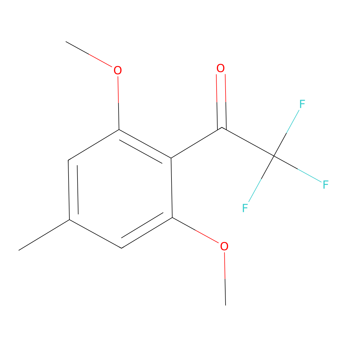 1-(2,6-Dimethoxy-4-methylphenyl)-2,2,2-trifluoroethan-1-one molecular structure, CAS 2228664-40-0