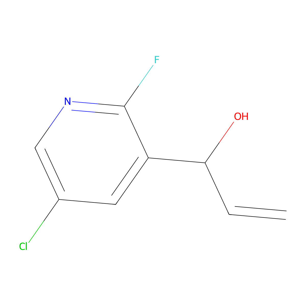 1-(5-Chloro-2-fluoropyridin-3-yl)prop-2-en-1-ol molecular structure, CAS 2228666-86-0