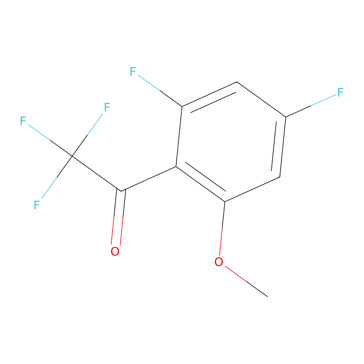 1-(2,4-Difluoro-6-methoxyphenyl)-2,2,2-trifluoroethan-1-one molecular structure, CAS 2228667-66-9