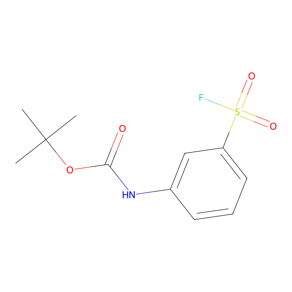 tert-butyl N-[3-(fluorosulfonyl)phenyl]carbamate molecular structure, CAS 2228668-27-5