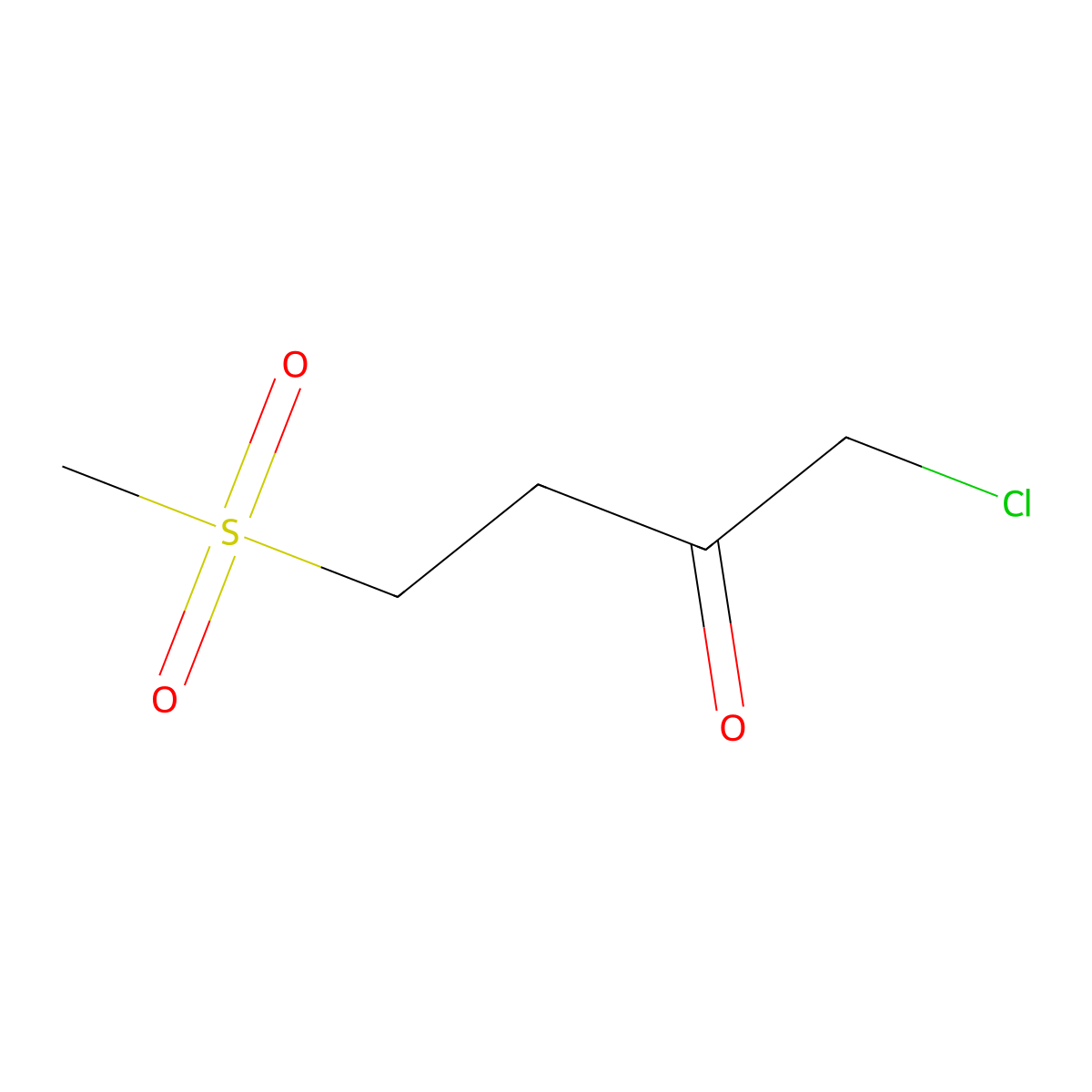 1-Chloro-4-methanesulfonylbutan-2-one molecular structure, CAS 2228671-34-7