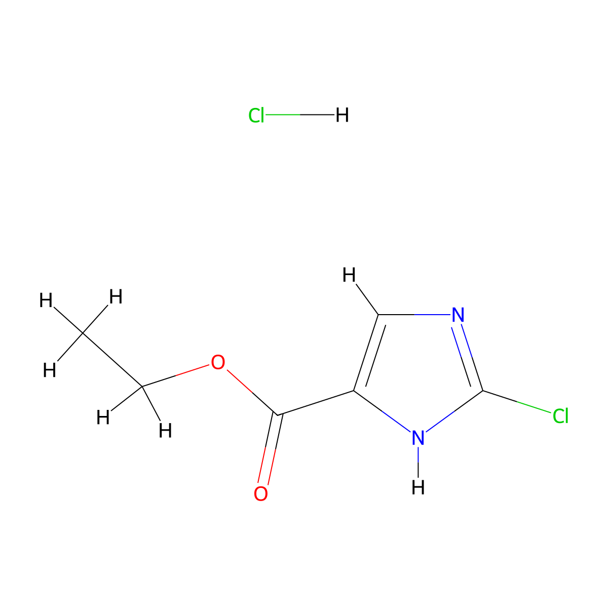 ethyl 2-chloro-1H-imidazole-5-carboxylate hydrochloride molecular structure, CAS 2228676-12-6