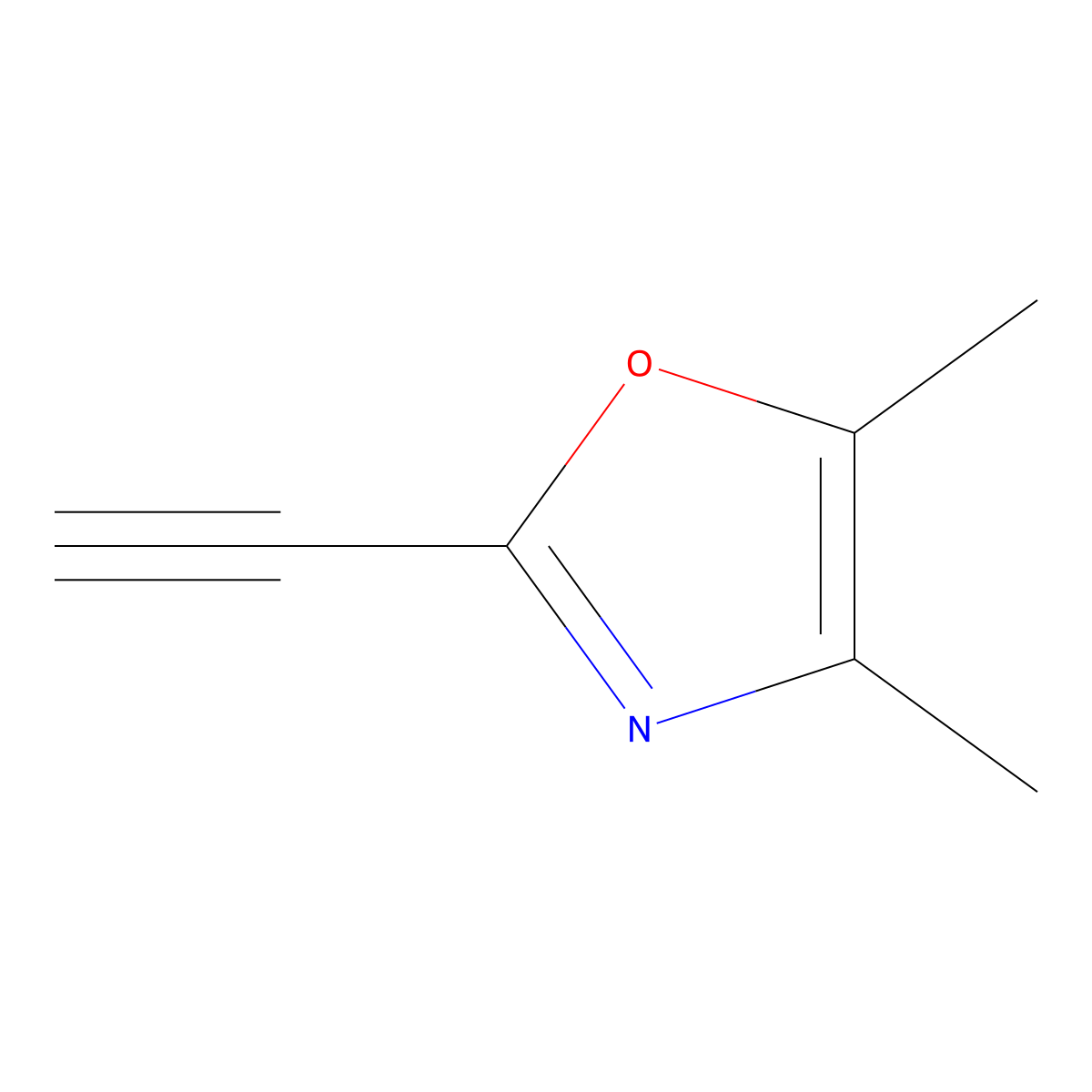 2-Ethynyl-4,5-dimethyl-1,3-oxazole molecular structure, CAS 2228677-53-8