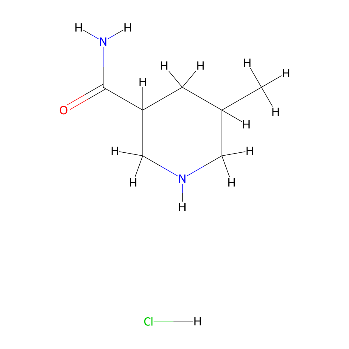 5-Methylpiperidine-3-carboxamide hydrochloride molecular structure, CAS 2228678-05-3