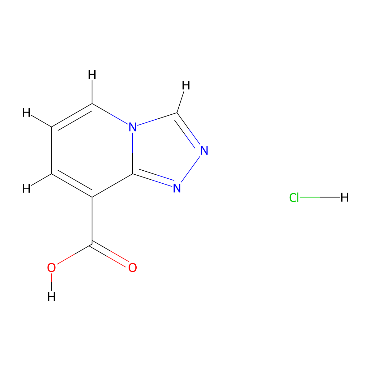 [1,2,4]Triazolo[4,3-a]pyridine-8-carboxylic acid hydrochloride molecular structure, CAS 2228678-32-6