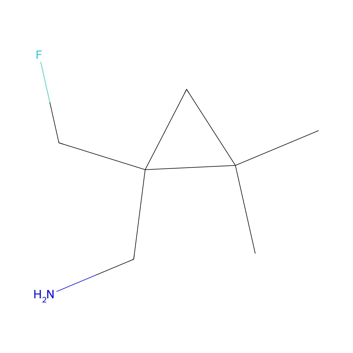 1-[1-(Fluoromethyl)-2,2-dimethylcyclopropyl]methanamine molecular structure, CAS 2228678-35-9