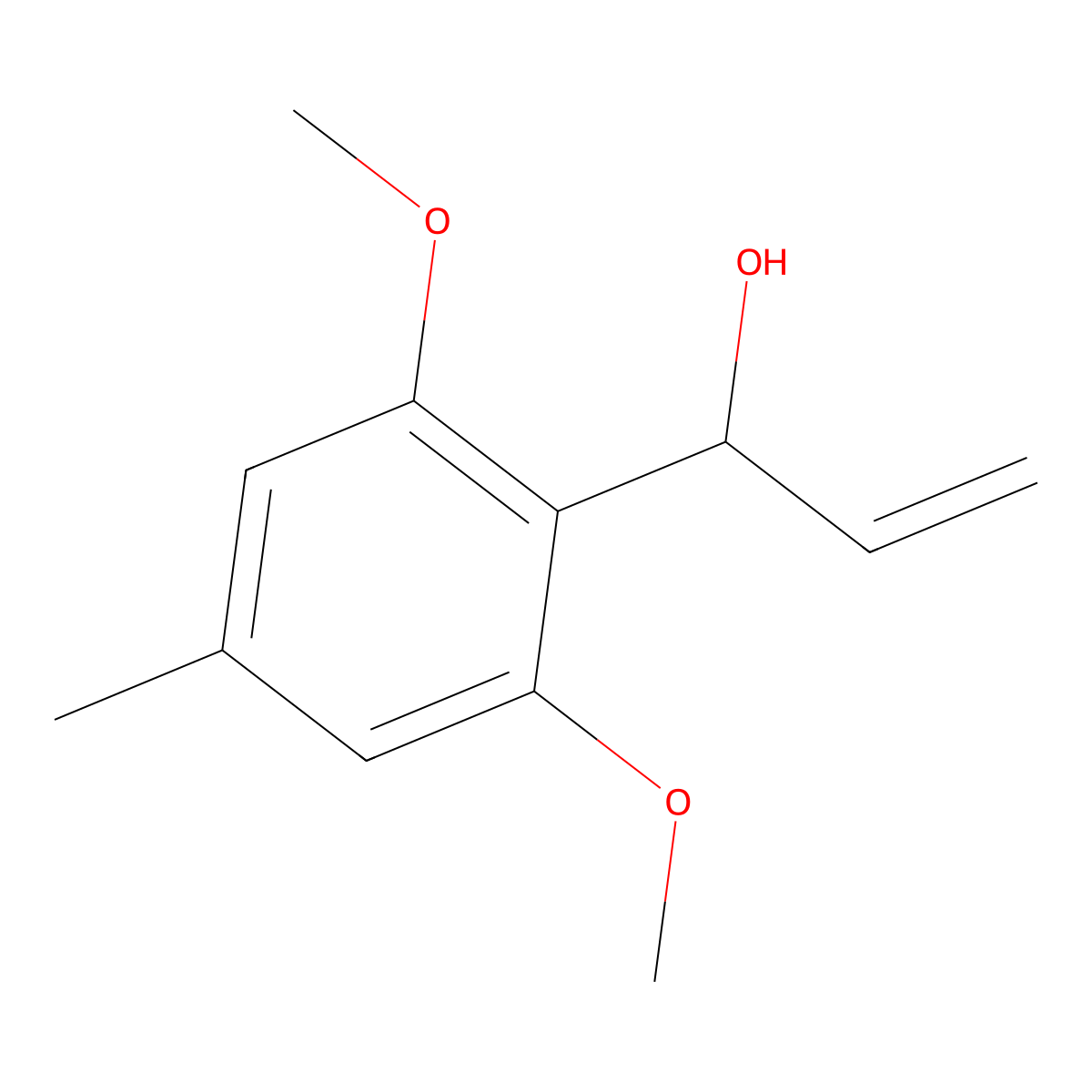 1-(2,6-Dimethoxy-4-methylphenyl)prop-2-en-1-ol molecular structure, CAS 2228678-58-6