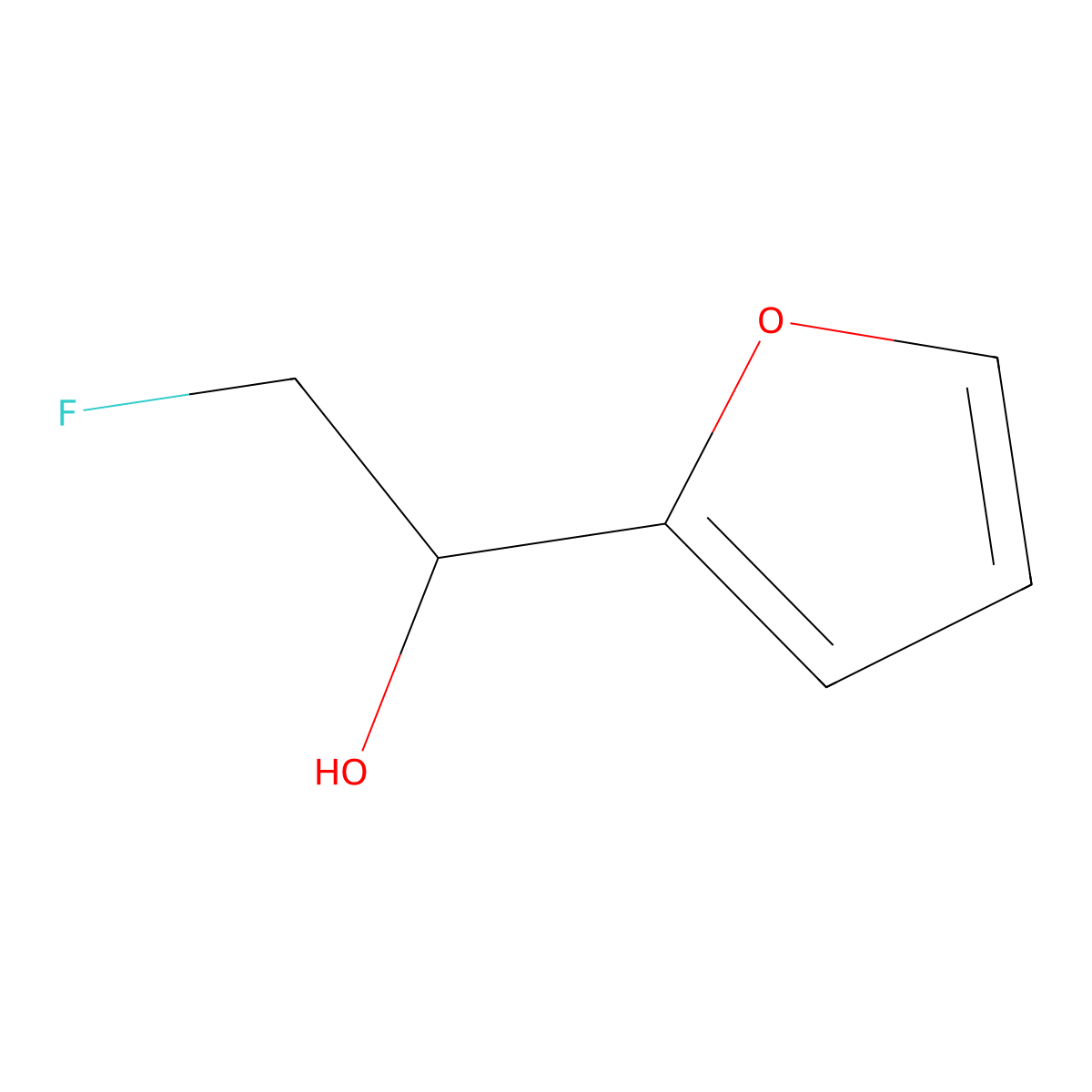 2-Fluoro-1-(furan-2-yl)ethan-1-ol molecular structure, CAS 2228681-31-8