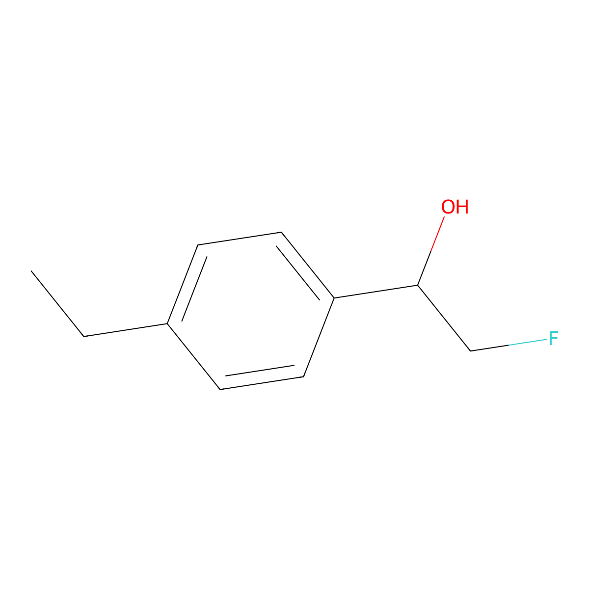 1-(4-Ethylphenyl)-2-fluoroethan-1-ol molecular structure, CAS 2228681-51-2