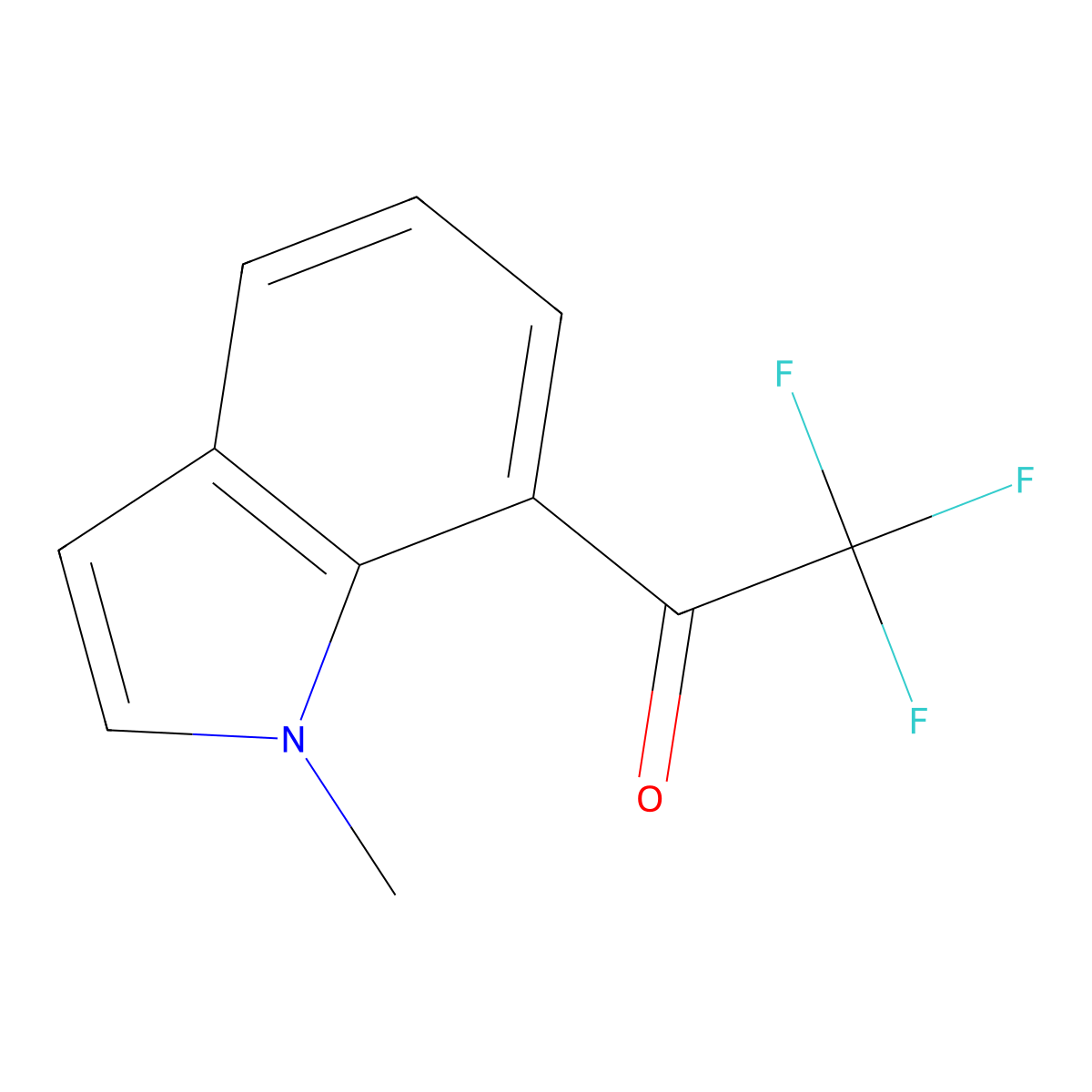 2,2,2-trifluoro-1-(1-methyl-1H-indol-7-yl)ethan-1-one molecular structure, CAS 2228684-83-9