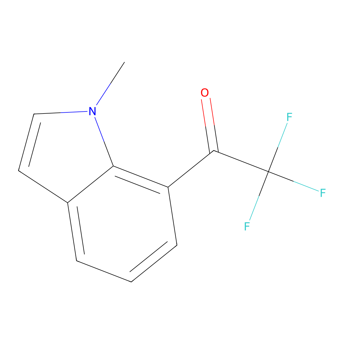 2,2,2-trifluoro-1-(1-methyl-1H-indol-7-yl)ethan-1-one molecular structure, CAS 2228684-83-9