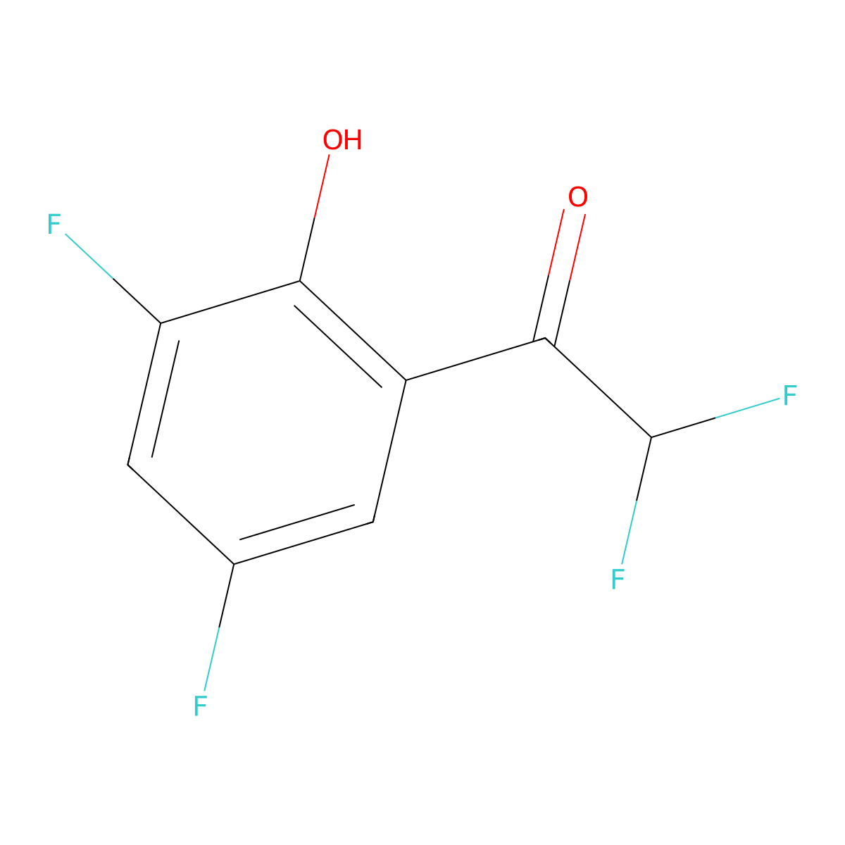 1-(3,5-Difluoro-2-hydroxyphenyl)-2,2-difluoroethan-1-one molecular structure, CAS 2228684-89-5