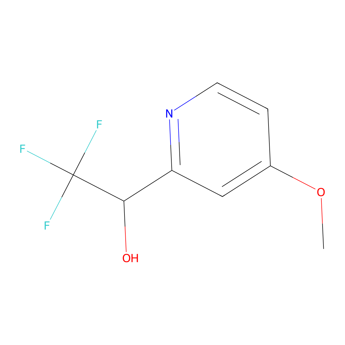 2,2,2-Trifluoro-1-(4-methoxypyridin-2-yl)ethan-1-ol molecular structure, CAS 2228686-79-9