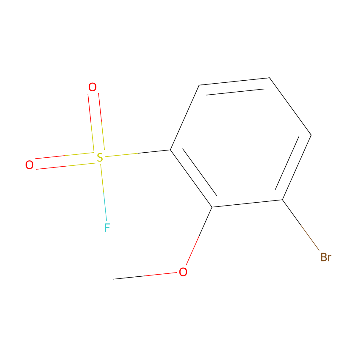 3-Bromo-2-methoxybenzene-1-sulfonyl fluoride molecular structure, CAS 2228686-87-9