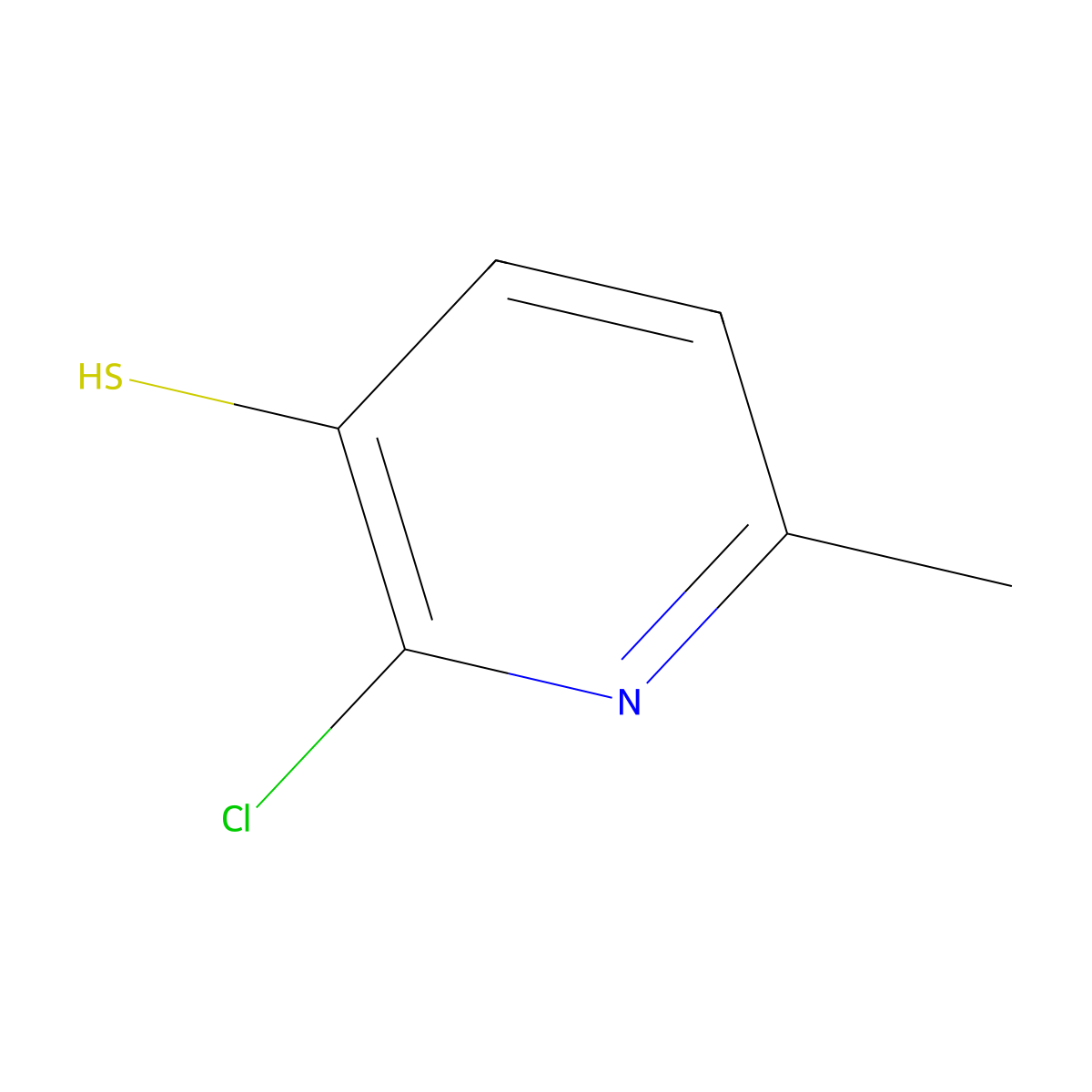 2-Chloro-6-methylpyridine-3-thiol molecular structure, CAS 2228688-95-5
