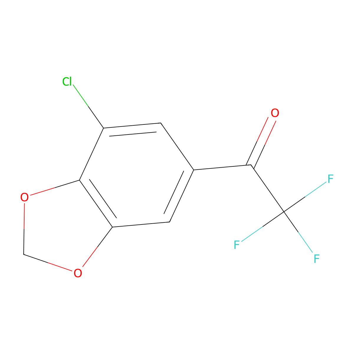 1-(7-Chloro-1,3-dioxaindan-5-yl)-2,2,2-trifluoroethan-1-one molecular structure, CAS 2228689-46-9