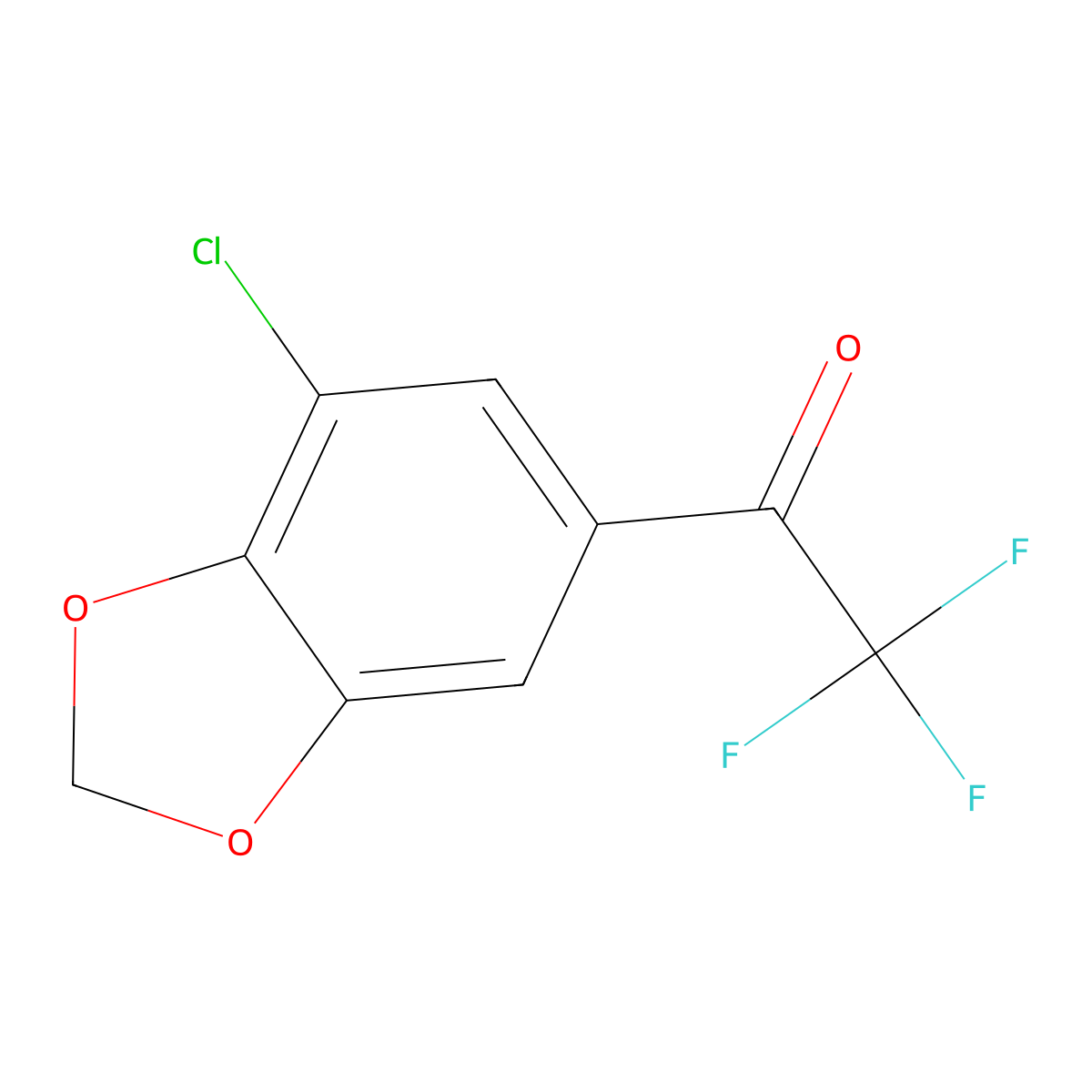 1-(7-Chloro-1,3-dioxaindan-5-yl)-2,2,2-trifluoroethan-1-one molecular structure, CAS 2228689-46-9