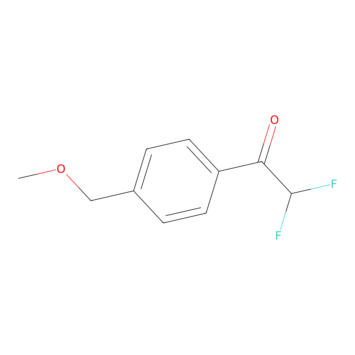 2,2-Difluoro-1-(4-(methoxymethyl)phenyl)ethanone molecular structure, CAS 2228691-00-5