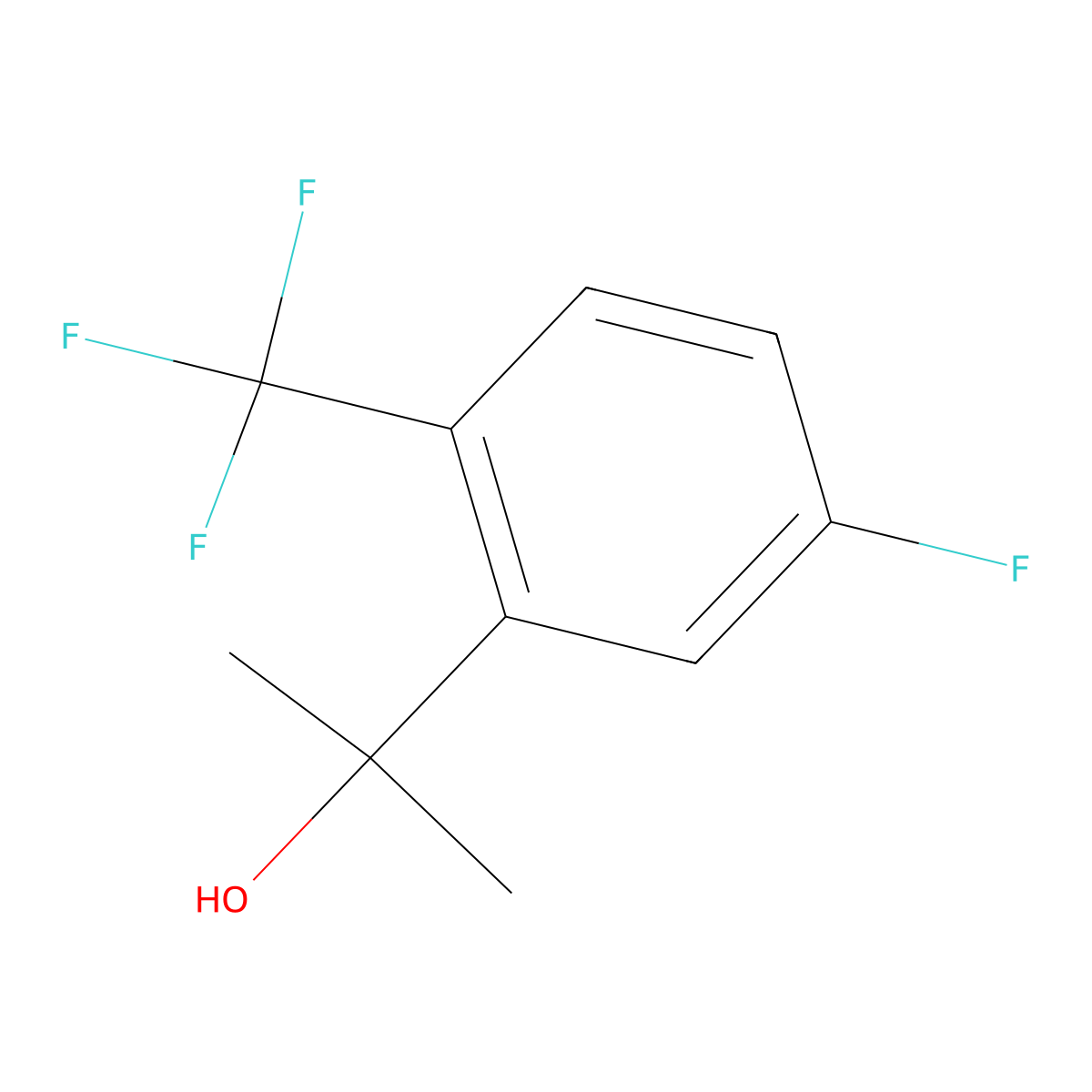 2-[5-Fluoro-2-(trifluoromethyl)phenyl]propan-2-ol molecular structure, CAS 2228691-08-3