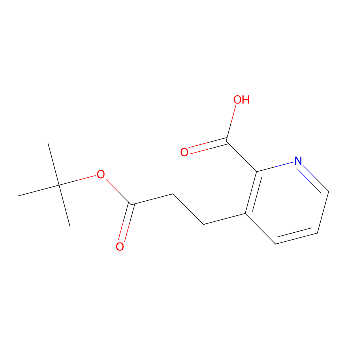 3-[3-(Tert-butoxy)-3-oxopropyl]pyridine-2-carboxylic acid molecular structure, CAS 2228693-08-9