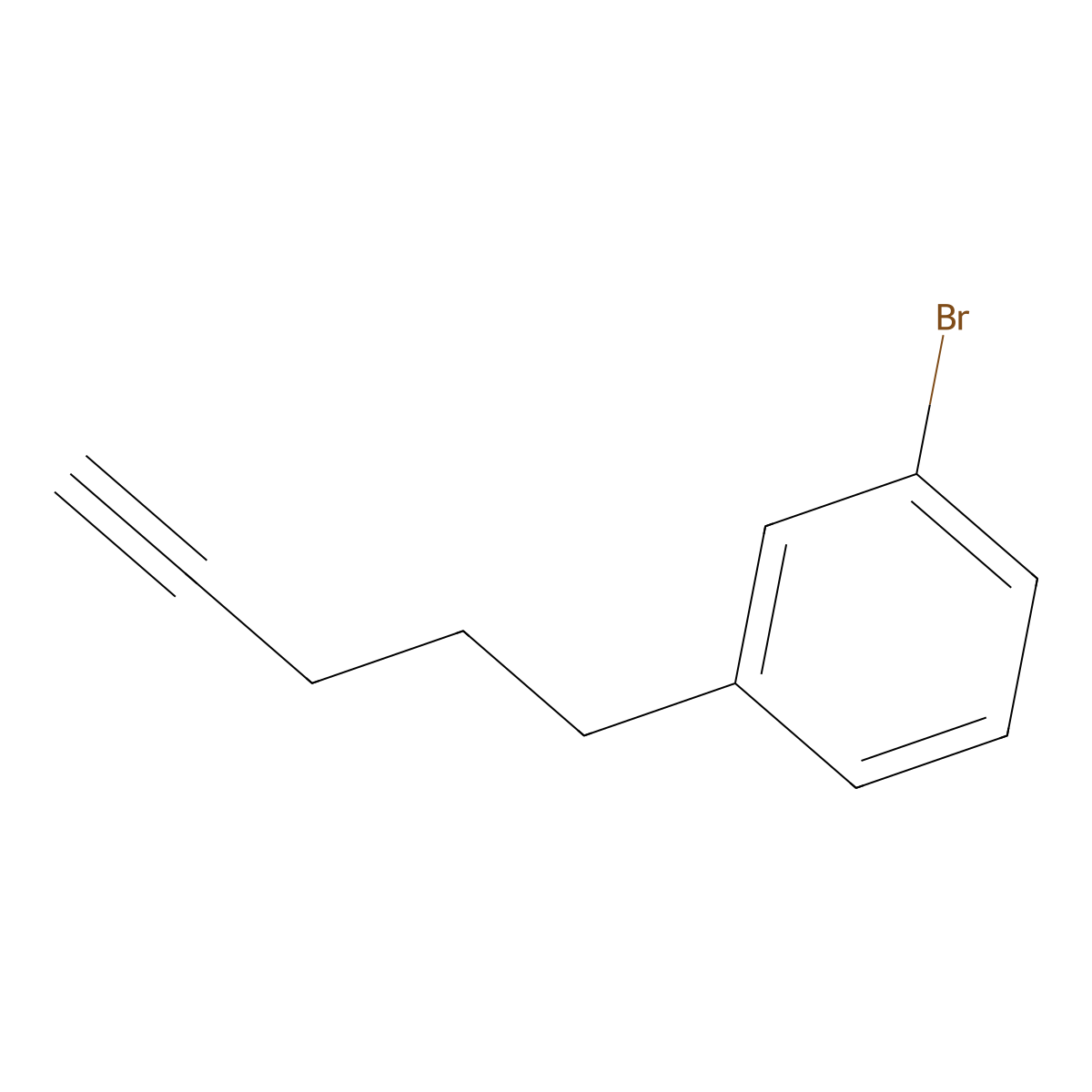 1-Bromo-3-(pent-4-yn-1-yl)benzene molecular structure, CAS 2228694-37-7