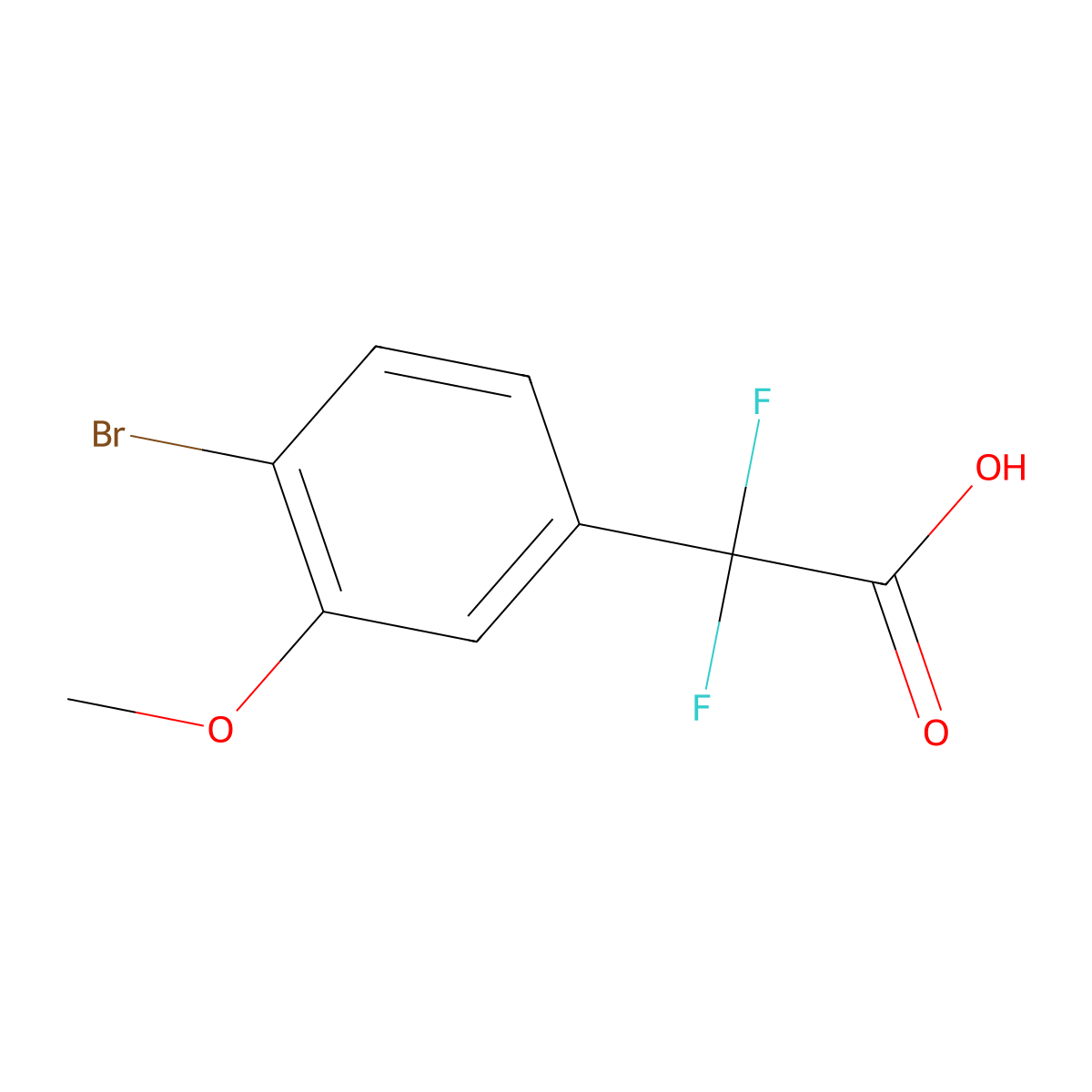 2-(4-Bromo-3-methoxyphenyl)-2,2-difluoroacetic acid molecular structure, CAS 2228694-85-5