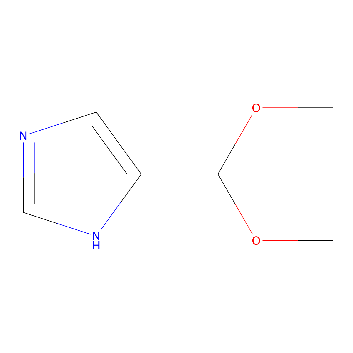 4-(dimethoxymethyl)-1H-imidazole molecular structure, CAS 2228696-94-2