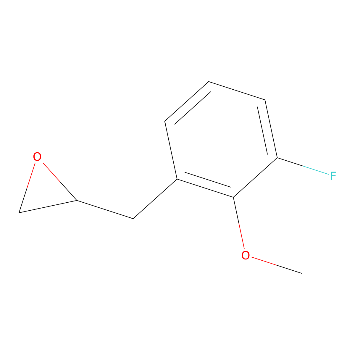 2-[(3-Fluoro-2-methoxyphenyl)methyl]oxirane molecular structure, CAS 2228697-48-9
