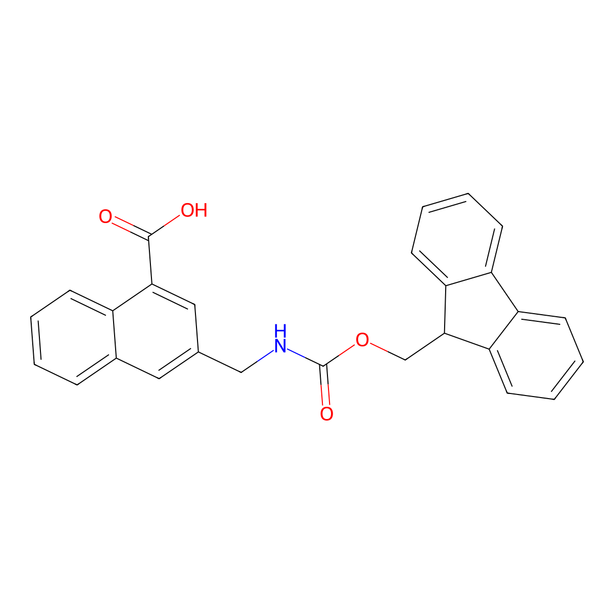 3-[({[(9H-fluoren-9-yl)methoxy]carbonyl}amino)methyl]naphthalene-1-carboxylic acid molecular structure, CAS 2228697-57-0