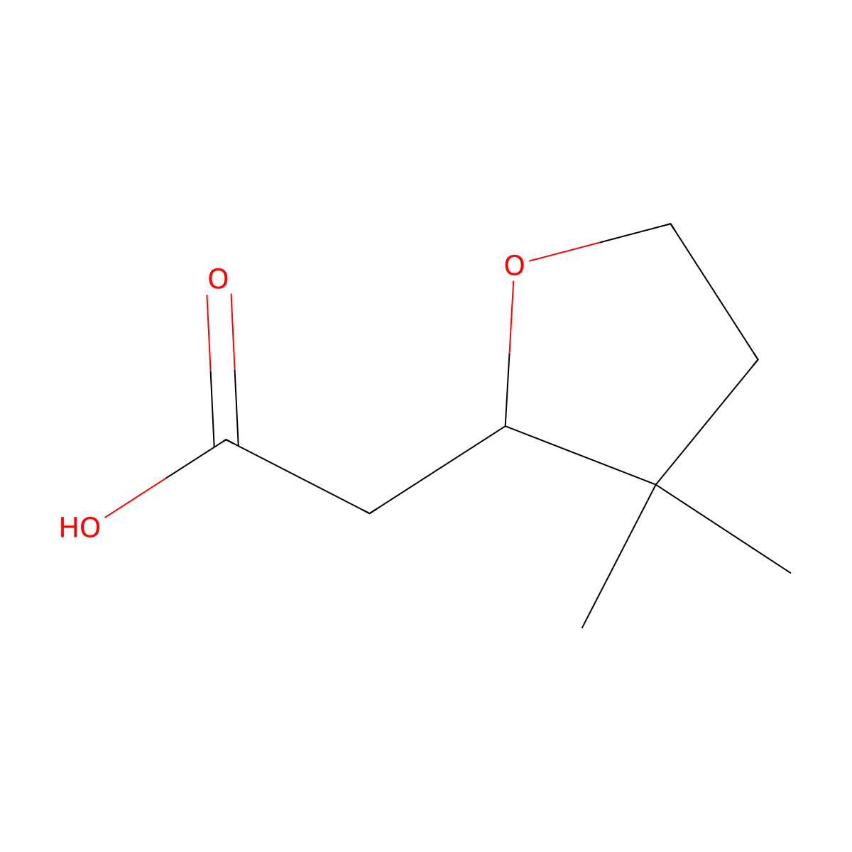 2-(3,3-Dimethyloxolan-2-yl)acetic acid molecular structure, CAS 2228698-47-1