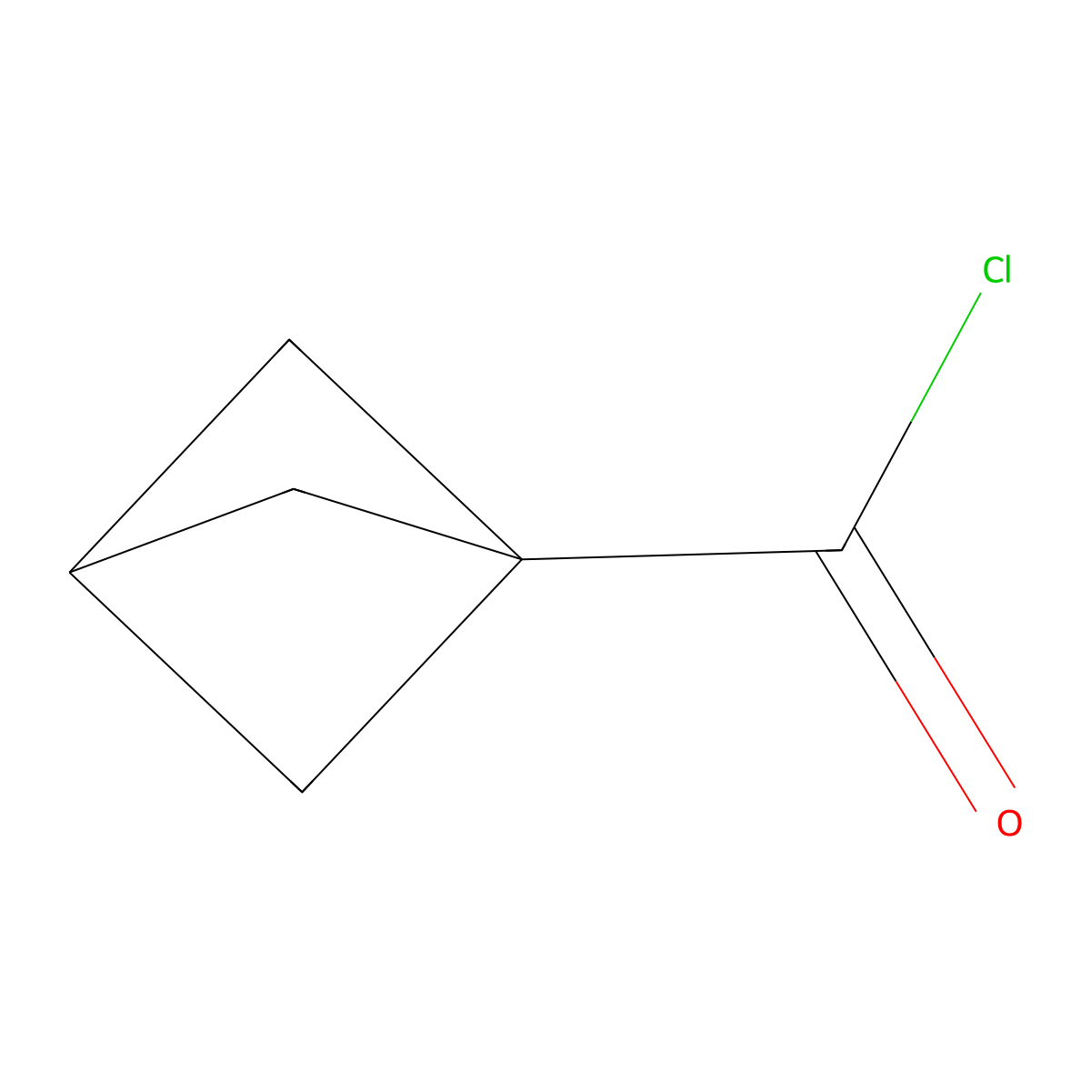 Bicyclo(1.1.1)pentane-1-carbonyl chloride molecular structure, CAS 22287-34-9