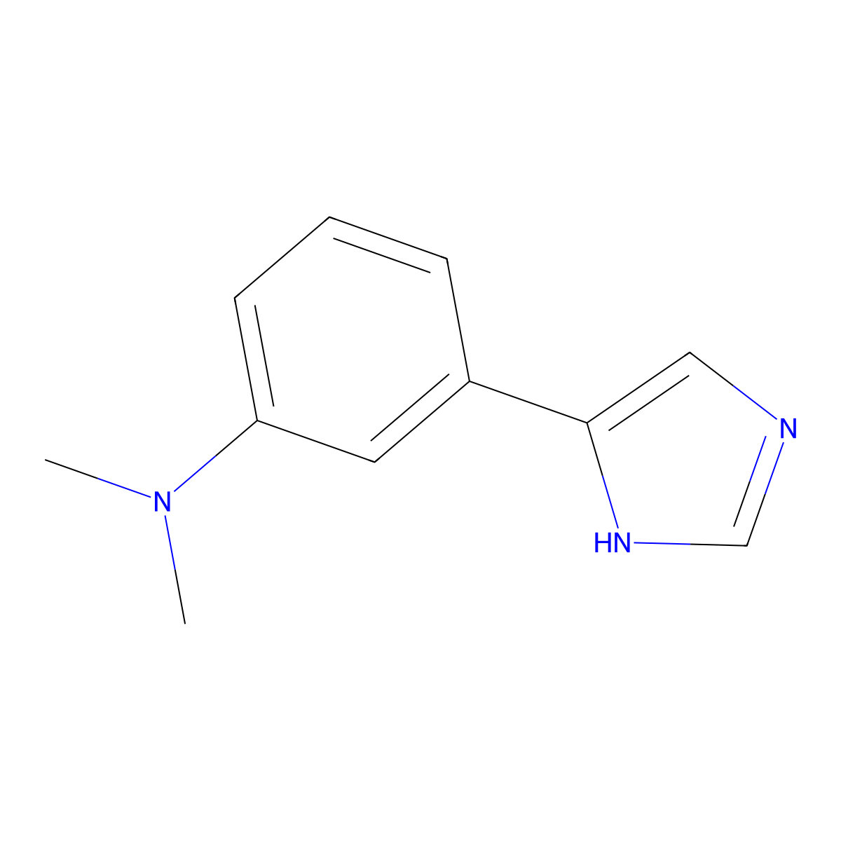 3-(1H-imidazol-4-yl)-N,N-dimethylaniline molecular structure, CAS 2228702-35-8