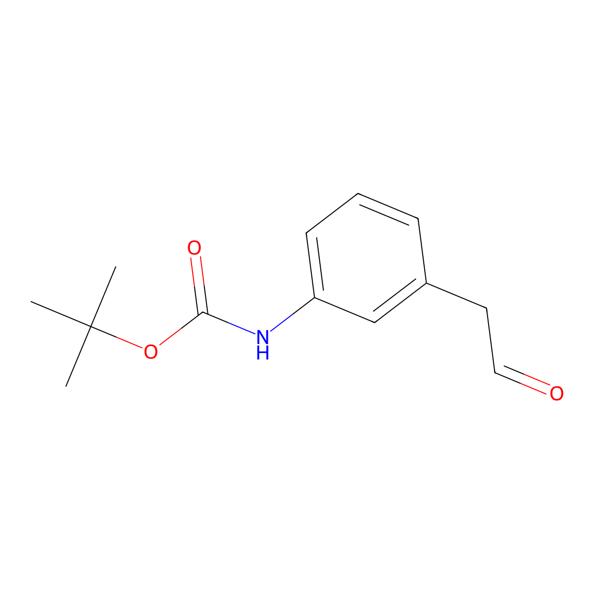 tert-butyl N-[3-(2-oxoethyl)phenyl]carbamate molecular structure, CAS 2228702-74-5