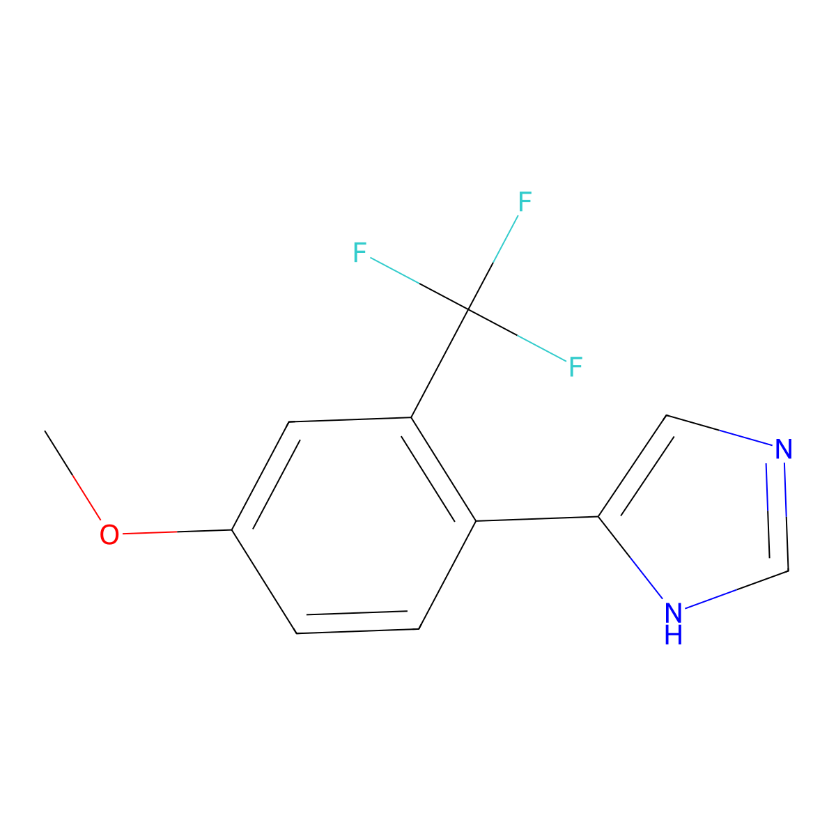 4-[4-methoxy-2-(trifluoromethyl)phenyl]-1H-imidazole molecular structure, CAS 2228703-85-1