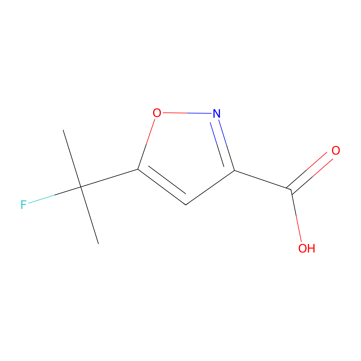 5-(1-Fluoro-1-methylethyl)-3-isoxazolecarboxylic acid molecular structure, CAS 2228703-86-2