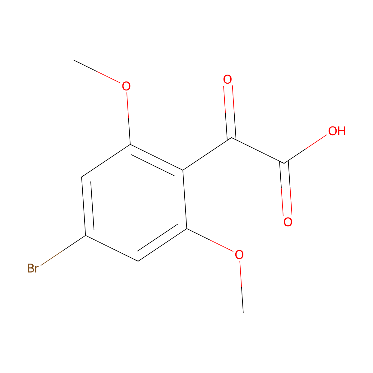 2-(4-Bromo-2,6-dimethoxyphenyl)-2-oxoacetic acid molecular structure, CAS 2228704-17-2
